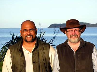 Michael And Paul At Martin Bay - Warkworth Area