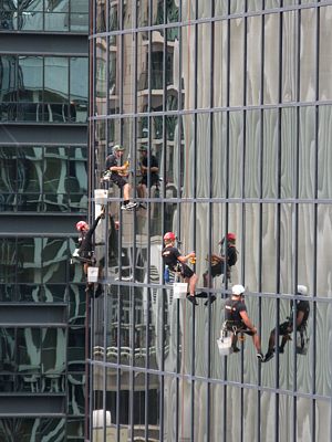 Corporate Raid? Or Just Window Cleaners.