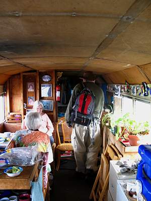 Inside Evan and April's House Bus